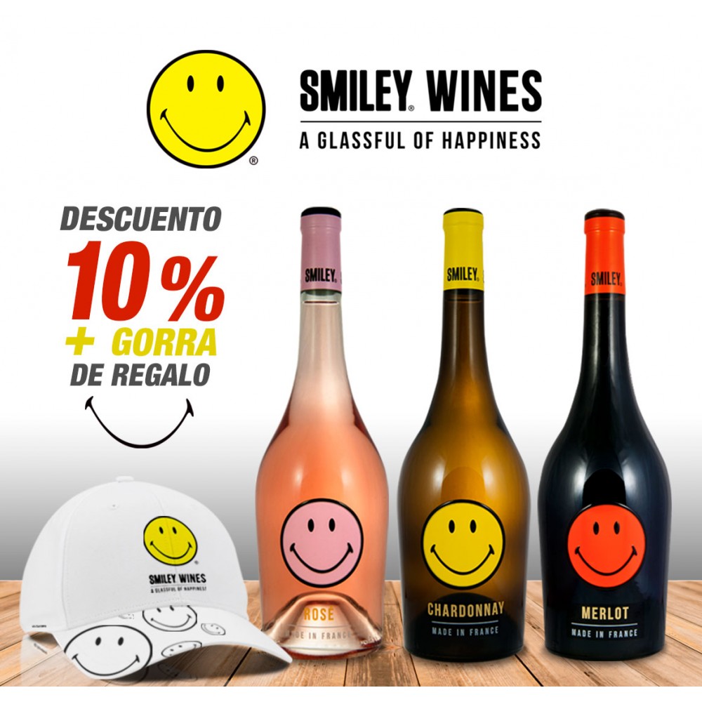 Pack Lanzamiento Smiley® Wines (3 botellas + gorra de regalo)